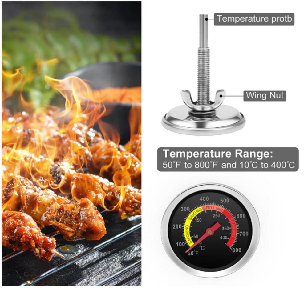 Source Useful Outdoor Thermometer Temperature Sensor for Barbecue Stove  Oven Bimetallic Thermometer BBQ Food Cooking Tool Temp Gauge on  m.