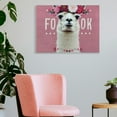 thumbnail image 3 of Llama Flower Crown Cute Wall Decor for Bedroom Kitchen Bathroom Ready to Hang Art Decor Home Pictures 16x12in, 3 of 6