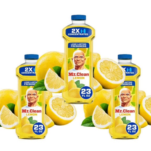 Mr. Clean Antibacterial Multi-Surface Cleaner Lemon (41 fl oz x3 ) - 3 Pack bottles