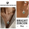 thumbnail image 4 of Beautlace 925 Sterling Silver Rose Heart Necklace,Rose Flower Pendant Necklace Jewelry Birthday Christmas Valentines Mother's Day Gifts for Women Mom-May, 4 of 12