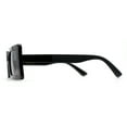 thumbnail image 4 of Womens Mod Minimal Rectangle Plastic Sunglasses All Black, 4 of 4