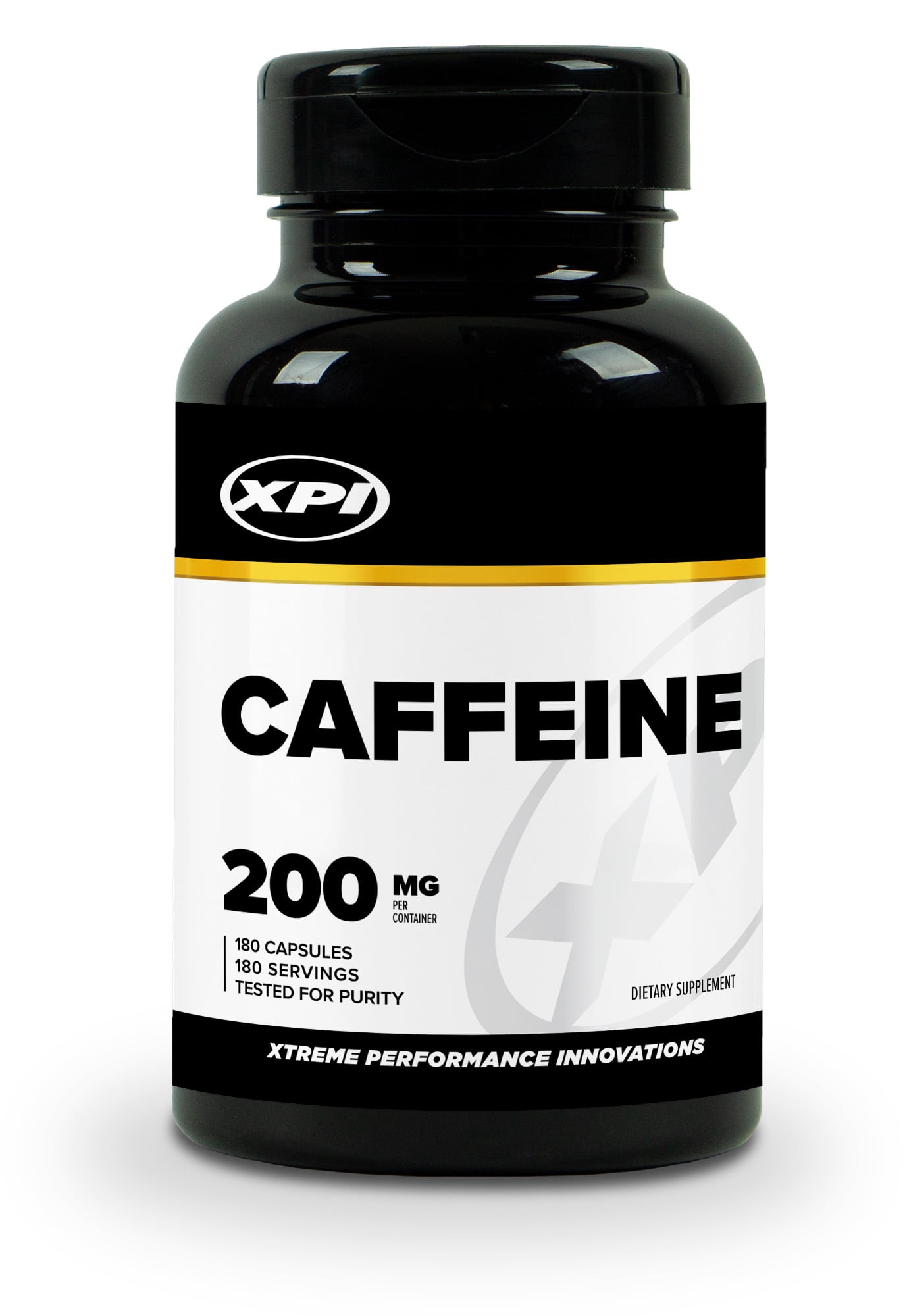 XPI Supplements Caffeine Pills 200mg Per Serving, 180 Capsules