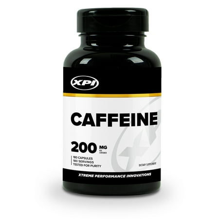XPI Supplements Caffeine Pills 200mg Per Serving, 180 Capsules