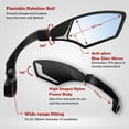 thumbnail image 2 of NEW Handlebar Bike Mirror HD Blast Glass Lens HFMR (left) Ca, 2 of 8