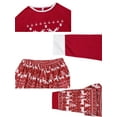 thumbnail image 4 of INSPIRE CHIC Christmas Deer Print Long Sleeve Tee with Pants Loungewear Pajamas Family Pajama Sets ["Boys & Girls"] L Red, 4 of 4