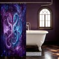 thumbnail image 3 of Manfei Fantasy Dragon Wildlife Shower Curtain 72Wx78L,Gothic Cloud Starry Sky Bath Curtain,Blue Purple, 3 of 5