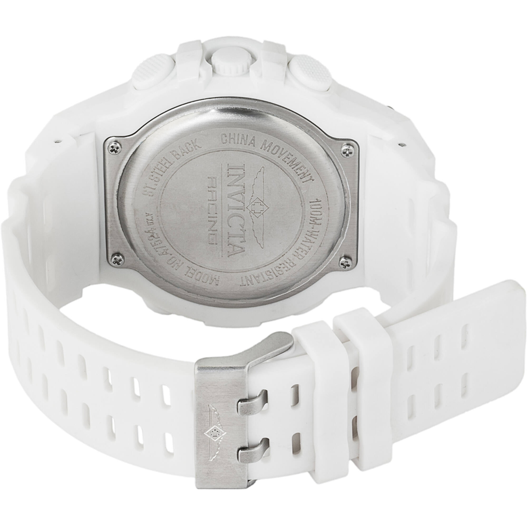 Invicta Men's 47524 Invicta Racing Electronic White Polyurethane Digital Black Dial Watch
