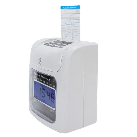 Employee Time Clock, Time Clock In Out Time Attendance Machine Electronic Time Clock with 101 Piece Time Cards for Small Business Employee