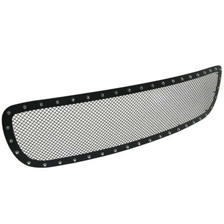 Gmc Sierra Grill Denali Spec-D Tuning For 1999-2006 GMC Sierra 1500 Denali 00-06 Yukon Black Textured Ss Rivet Mesh Grille Insert 1999 2000 2001 2002 2003 2004 2005 2006 ()