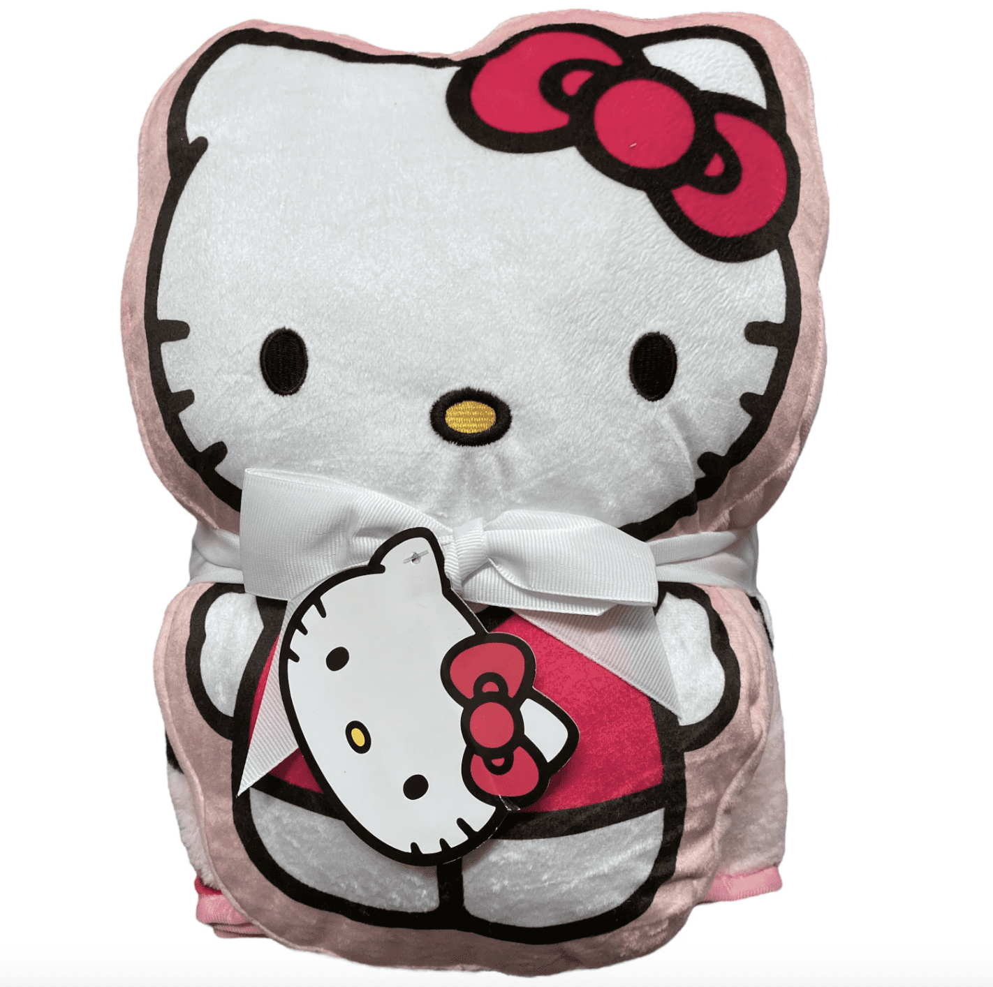 Hello Kitty Shaped Pillow And Throw Set, Pink
