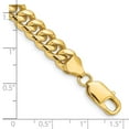 thumbnail image 2 of Auriga Fine Jewelry 14K Yellow Gold 8.5 inch 6.75mm Solid Miami Cuban Link Bracelet for Women, 2 of 4