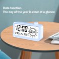 thumbnail image 6 of SPOORYYO Alarm Clocks For Bedrooms with Large LED Display, 3-Level Dimmer, Battery Backup, Ideal for Kids, Elderly, and Heavy Sleepers, Features Snooze Function, 6 of 7