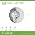 thumbnail image 3 of Symmons S5990TRM Birch Traditional Valve Trim Only - Chrome, 3 of 5