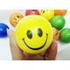 thumbnail image 1 of Pelota de espuma de poliuretano con esponja de descompresión y ventilación con cara sonriente de 63 mm de expresión de color, 1 of 6
