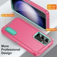thumbnail image 4 of Military Grade Dropproof Protection Case for Samsung Galaxy S24,Dteck Shockproof 3-Layer Protection Case Hidden Kickstand Durable Cover,Rose, 4 of 7