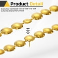 thumbnail image 4 of Upholstery Nailhead Trim, 1 Meters Glossy Upholstery Tacks Strips, Decorative Nail Trims with Nails for Sofa Headboard, Chair DIY Furniture Accessory (20mm Gold), 4 of 7