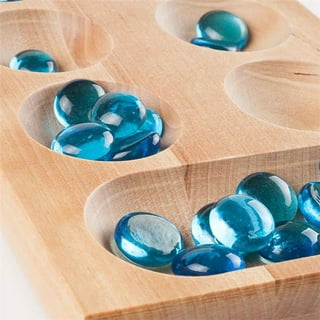 WE Games Coffee Table African Stone Game Mancala - Solid Wood with
