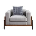thumbnail image 3 of ACME Pelton Fabric Loose Back Chair with 1 Pillow in Walnut, 3 of 4