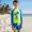 Green 1, variant on Boys Long Sleeve Swimsuits 2 Piece Hawaiian Palm Tree Printed Swim Trunk Bathing Suits Lightweight Quick Dry Sports Swimwear