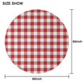 thumbnail image 6 of Red and White Plaid Pattern Round Tablecloth 60"x60",Wrinkle Wipeable Table Cloth for Kitchen Dining Room Picnic Patio Party, 6 of 6