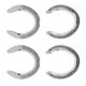 thumbnail image 2 of 4pcs Horseshoes Aluminum Alloy Light Weight Reliable Practical Horse Riding Accessory for Racecourse Farm No. 5, 2 of 5