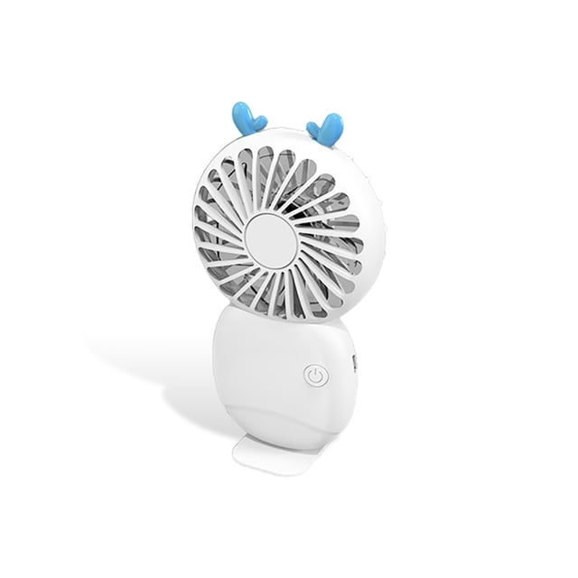 Kearding Ventilador portátil Personal 3 velocidades Ajustable Recargable Portátil Inalámbrico Enfriador Dispositivo electrónico de enfriamiento para Electrodomésticos Blanco Tipo 1 Kearding HA063520-01