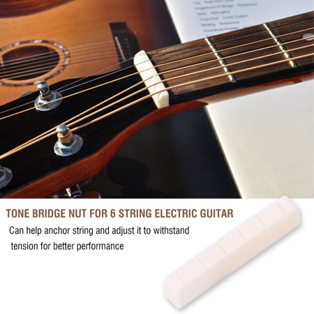 6 String Guitar Nut, White Stable Sound Quality Guitar Nut, Guitar 6 ...