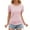 Pink, variant on Fmbrln Womens Summer Short Sleeve T-Shirts Fashion Crew Neck Side Drawstring Tops Casual Loose Solid Color Comfy Tees