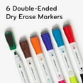 thumbnail image 6 of U Brands Double-Ended Magnetic Dry Erase Markers, Bullet Tip, 6 Count, Assorted Colors, 6 of 9