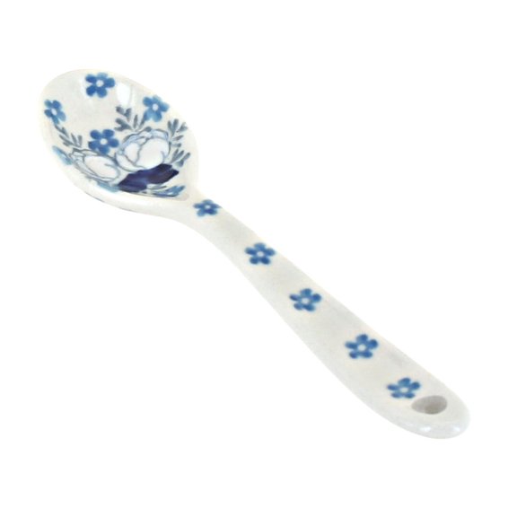 Blue Rose Polish Pottery Georgia Blue Sugar Spoon