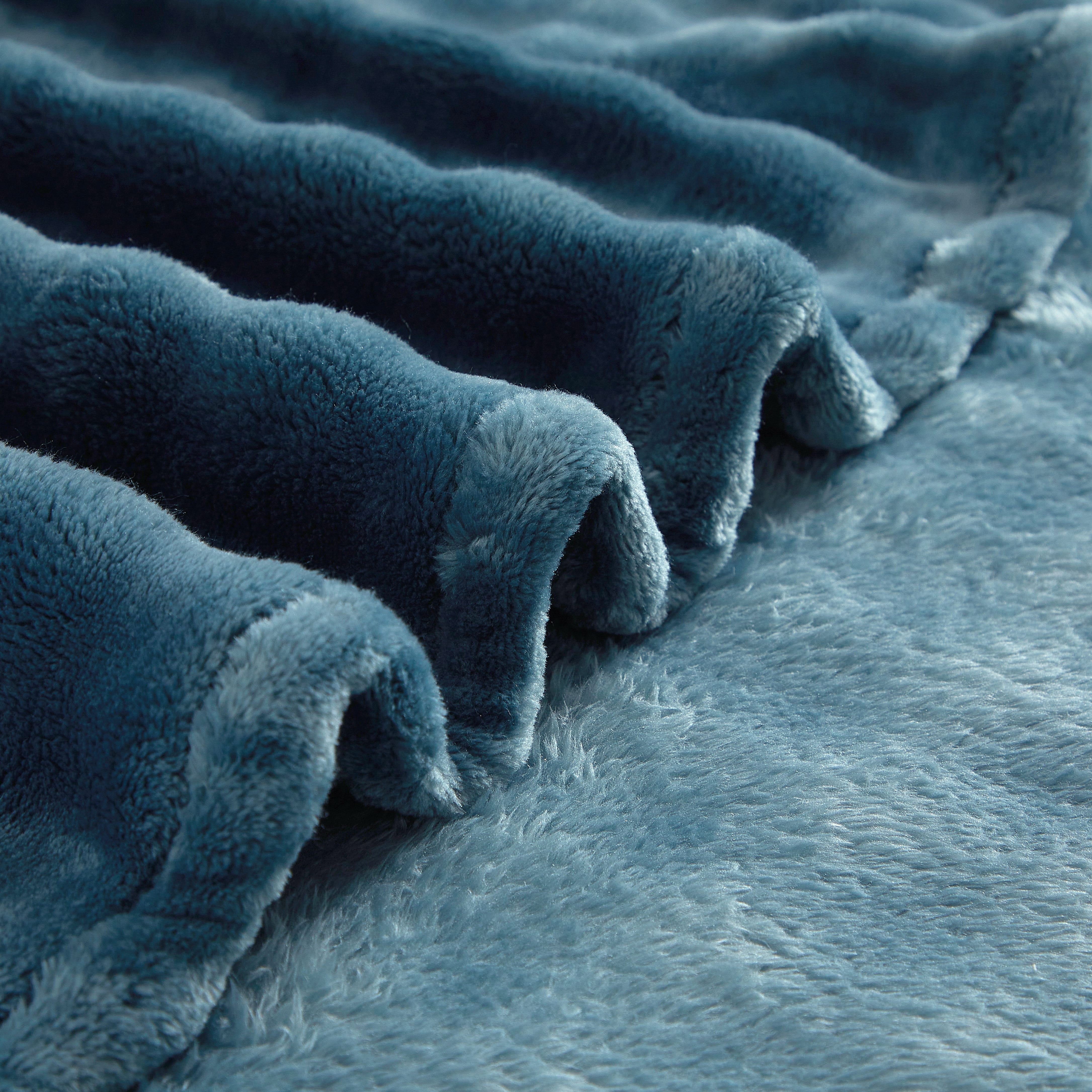 Cozy Haven Luxury Bubble Plush Oversized Couch Throw Blanket, Teal, 50 x 72 in