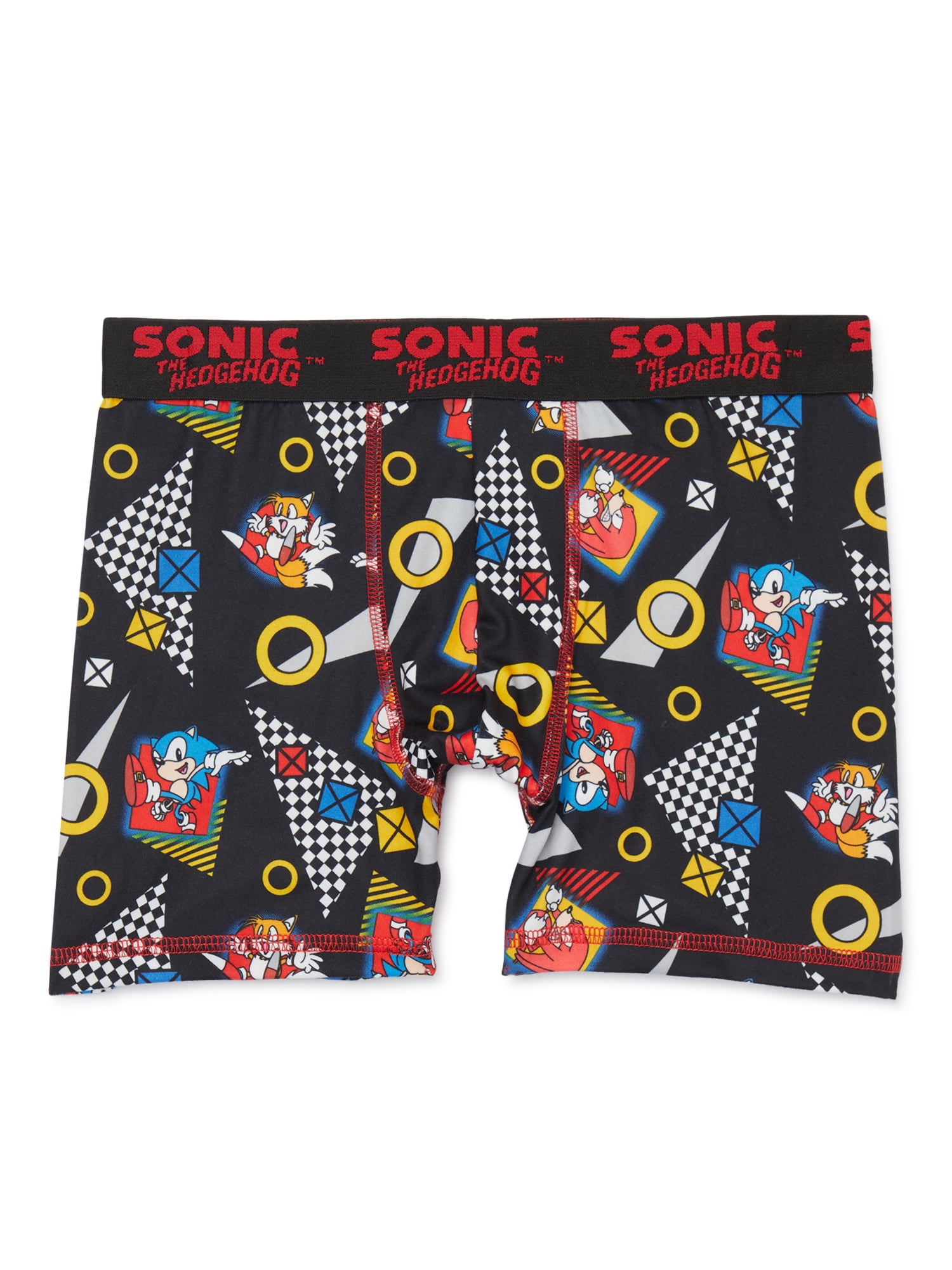 Sonic the Hedgehog Boy's All Over Print Boxer Briefs Underwear, 4-Pack, Sizes XS-XL
