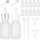 thumbnail image 1 of 12 botellas de vidrio esmerilado con gotero de 15 ml/0,5 oz. Botellas de vidrio con gotero de vidrio. Botellas de tintura con gotero. Botellas de tintura de vidrio esmerilado con gotero., 1 of 6