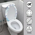 thumbnail image 3 of ZIATUBLES Toilet Seat Lid Cover Elastic Edge Stretchable Toilet Lid Cover Washable Reusable Toilet Bowl Lid Cover Universal Fit Most Lids Home Decor, Sea Turtle, 3 of 6