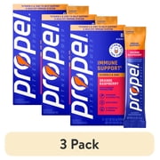 (3 pack) Propel Immune Support Zero Sugar Orange Raspberry, On The Go Packs, Electrolyte Powder Drink Mix, 0.11 oz, 8 Count Packets