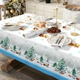 thumbnail image 2 of Waykingo Christmas Tablecloth Winter Snowman/Santa/Snowflake 60"x84" Polyester Tablecloths, 2 of 5