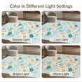 thumbnail image 7 of ODIKA 8'x10' Washable Area Rug Non-Slip Chair-Friendly Mat Friendly Ocean Turtle Design With Coral Seashells Waves Border for Dining Room, Large Office, Lounge, 7 of 7