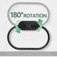 thumbnail image 3 of WEUVEB Bathroom Accessories Towel Ring Metal Black Swivel 1 Set, 3 of 7