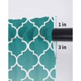thumbnail image 6 of Teal Grey Ombre Morocco Pattern Curtains 54 Inch Length,Sheer Curtains for Bedroom Living Room Window Modern Moroccan Geometric Rod Pocket Drapes Kitchen Curtains Small Half Window 42"x54" 2 Panels, 6 of 7