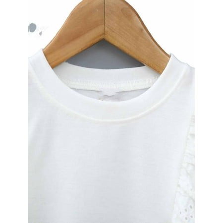 

Cute Plain Round Neck White Toddler Girls Tank Tops & Camis (Girl s)