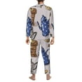 thumbnail image 5 of Bingfone Men'S Pajama Set 2 Piece Loungewear Pjs, Long Sleeve With Pajama Pants-Antique Vintage Teapot Coffee Grinder, 5 of 9