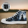 thumbnail image 3 of Coolcustomize Men's Plus Size Gothic High-Top Sneakers - Dark Fantasy Gothic Boots with Witch, Lace-Up Closure - Gothic Boots for Halloween, Cosplay, Streetwear - Lace-Up Couple Shoes for Big Feet, 3 of 10