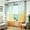 Yellow, variant on Bouanq Semi Gradient Sheer Curtain Panels Attached Valance on for Living Room, Dining Room, Bedroom or Kitchen Classic English Design