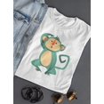 thumbnail image 3 of Cool & Funny Blue Monkey Cartoon T-Shirt Women -Image by Shutterstock, Female Large, 3 of 4