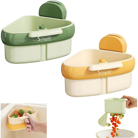Suction Cup Sink Corner Rack, Plastic Sink Storage Rack Holder, Triangular Sinks Basket Shelf With Suction Cup Sucker, Corner Hanging, Rust Resistant, For Kitchen Bathroom Dishware (2 Pcs)