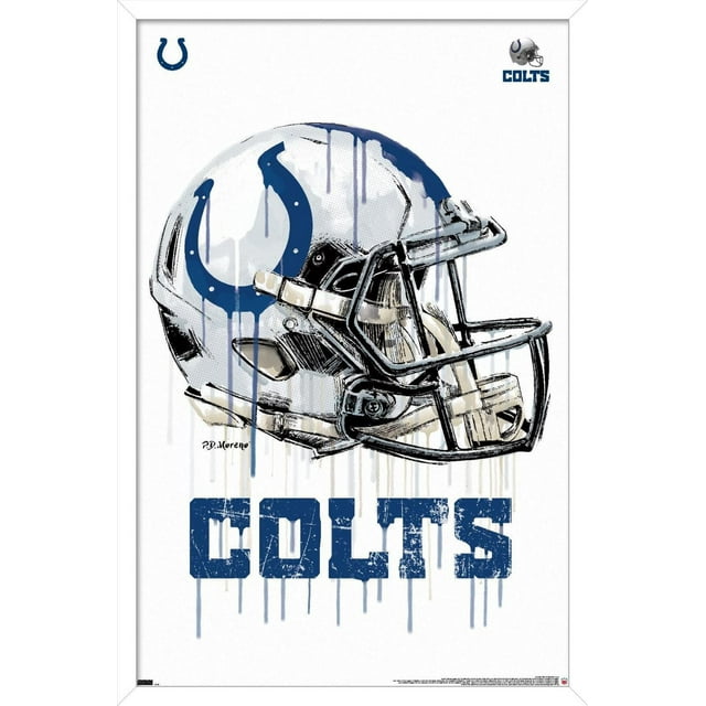 NFL Indianapolis Colts - Drip Helmet 20 Wall Poster, 22.375" x 34"