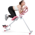 thumbnail image 5 of Jnismy Multi-Functional Rowing Machine, Home Gym Rowing Machines, Folding AB Workout Machine, Abdominal Rowing Fitness Equipment, Max 120kg _Pink White, 5 of 13