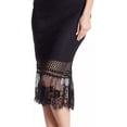 thumbnail image 2 of Romeo and Juliet Couture BLACK Embroidered Lace Small Sheath Dress, US Small, 2 of 4