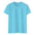 thumbnail image 5 of Summer Tops for Women Long Sleeve Tops for Women Tan Raglan Shirt Ladies Tees And Athletic Short Sleeve Shirt Shirts Shirts Short Casual Ladies Long T Sky Blue M, 5 of 5