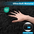 thumbnail image 5 of Nefoso Shag Area Rug, 5ft x 7ft Soft Fluffy Area Rugs for Living Room Bedroom Modern Decor Carpet, Black, 5 of 11